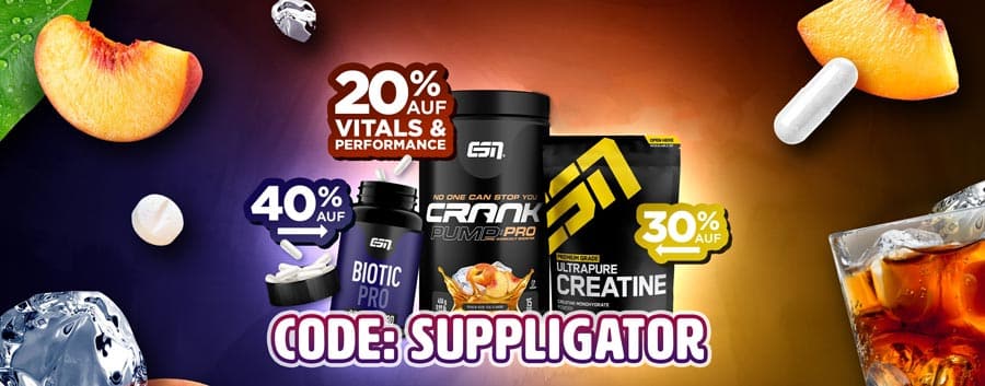 Fino al 40% di sconto sulla promozione ESN Vital e Performance con il codice sconto ESN SUPPLIGATOR