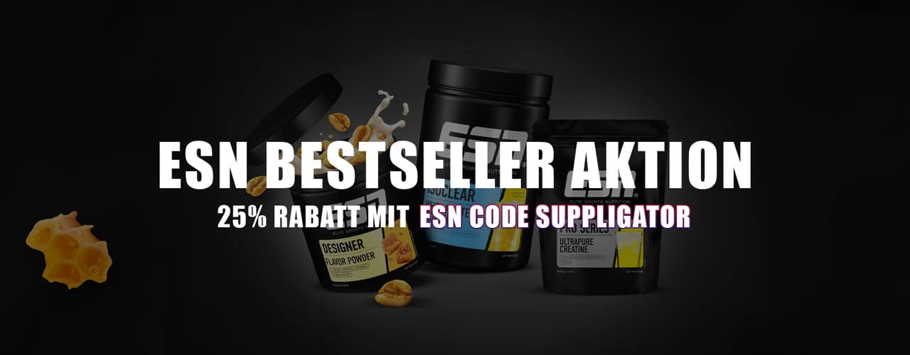 Promozione sui bestseller ESN: 25% di sconto su tutti i prodotti più venduti
