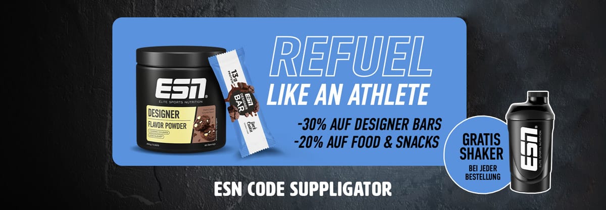 ESN Refuel Week con il 30% di sconto sulle barrette + lancio della nuova Designer Bar Dark Cookie