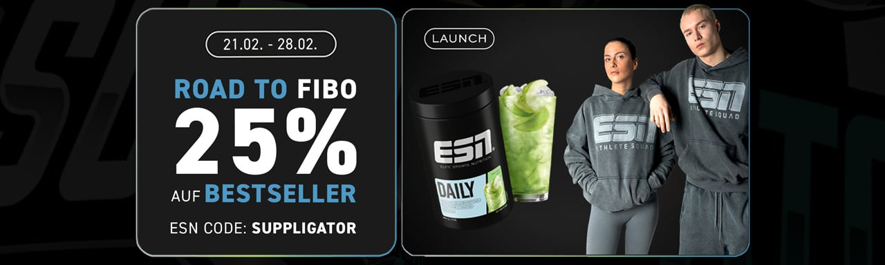 25% di sconto sui bestseller ESN + la nuova linea di abbigliamento da palestra ESN