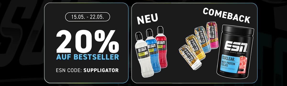Sconto fino al 30% con la promozione sui bestseller ESN + lancio del nuovo ESN HYDORADE