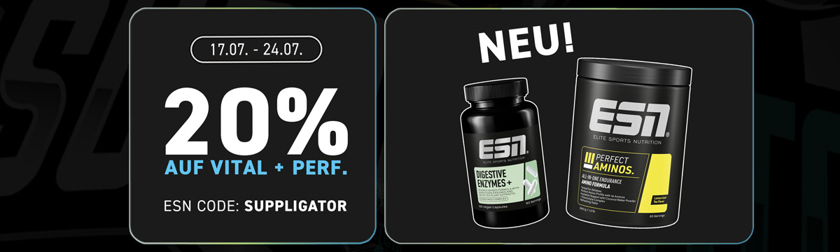 Sconto del 20% sui prodotti per il benessere e le prestazioni su ESN