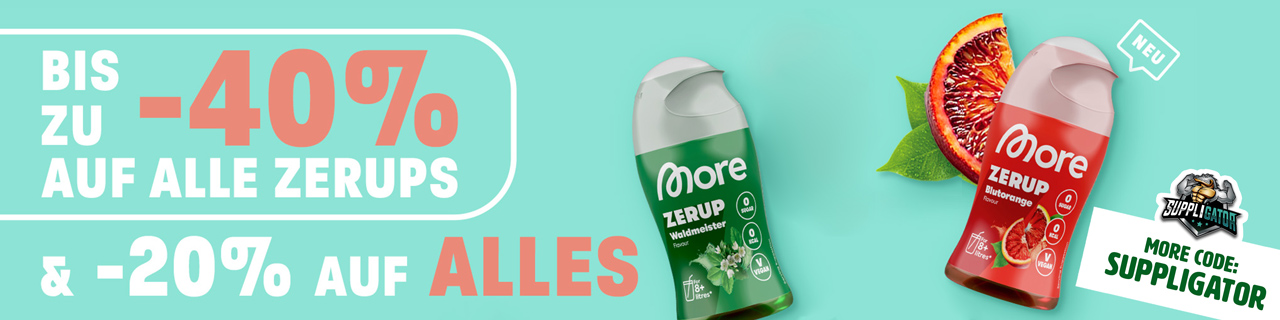 20% su tutto da More + fino al 40% su Zerups con lo sconto a scaglioni