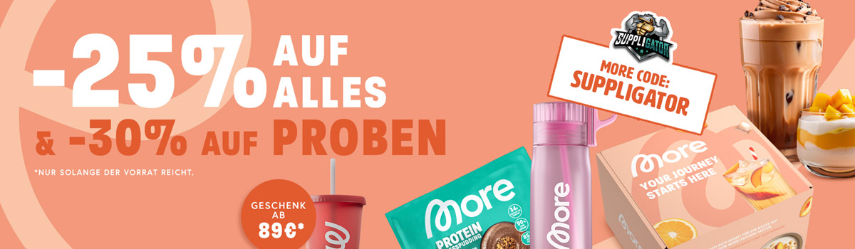 25% di sconto su tutto da More + Lancio di nuovi prodotti