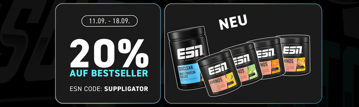 20% su tutti i bestseller ESN + grande estrazione a sorte in occasione del compleanno di ISOCLEAR e tante novità