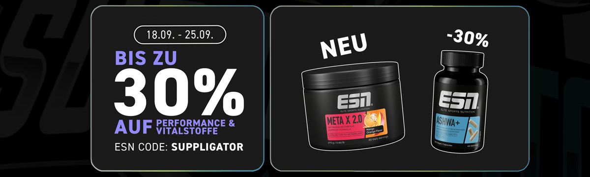 Risparmia fino al 30% con l’offerta speciale su ESN Performance e sostanze vitali in occasione del lancio di Meta X 2.0