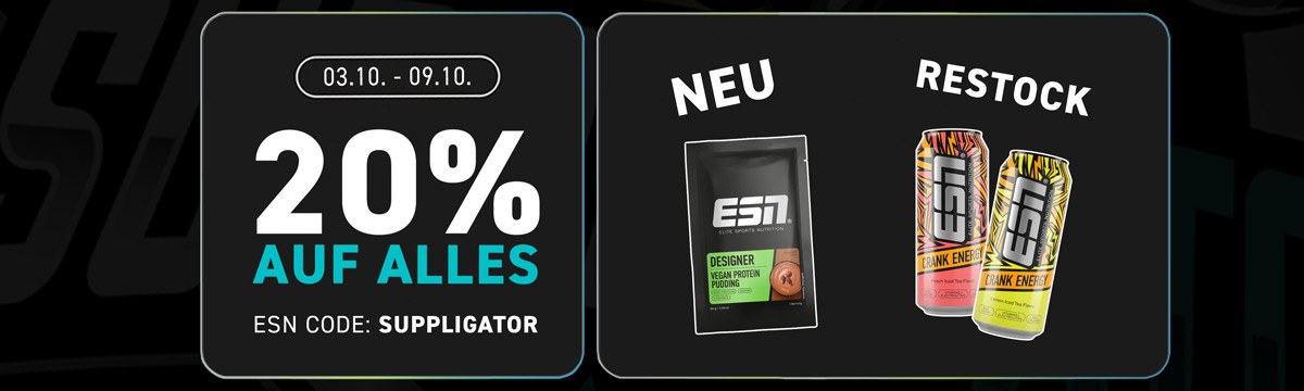 20% di sconto su tutto da ESN + rifornimento di CRANK Energy