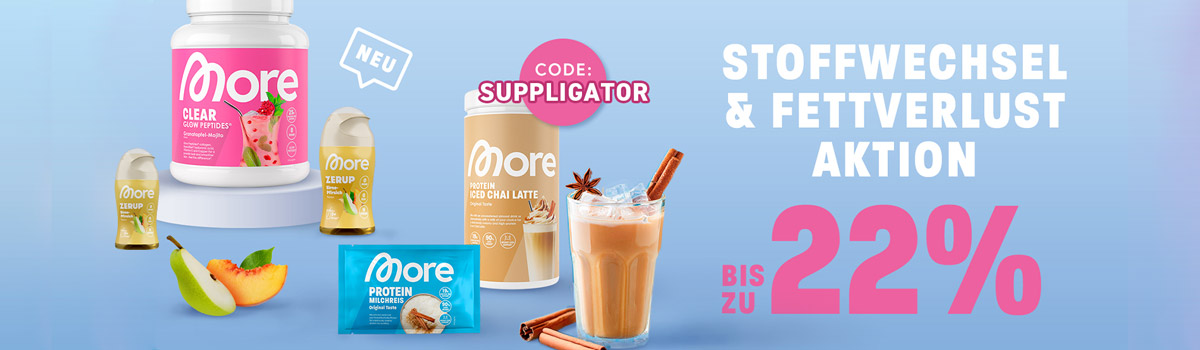 Fino al 22% di sconto su proteine e Zerup nell’ambito della promozione “Metabolismo e perdita di grasso” di More
