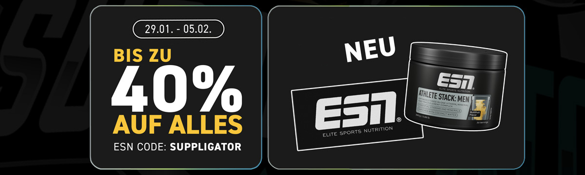 Risparmia fino al 40% su ESN + Lancio del nuovo Athlete Stack Powder