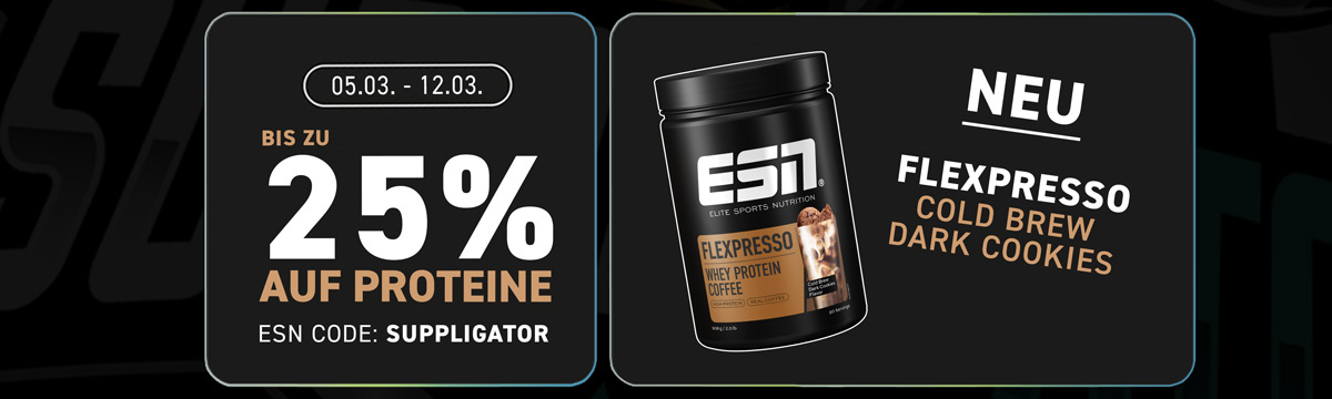 Sconto fino al 25% nell’ambito della promozione sulle proteine ESN in occasione del lancio del nuovo Flexpresso
