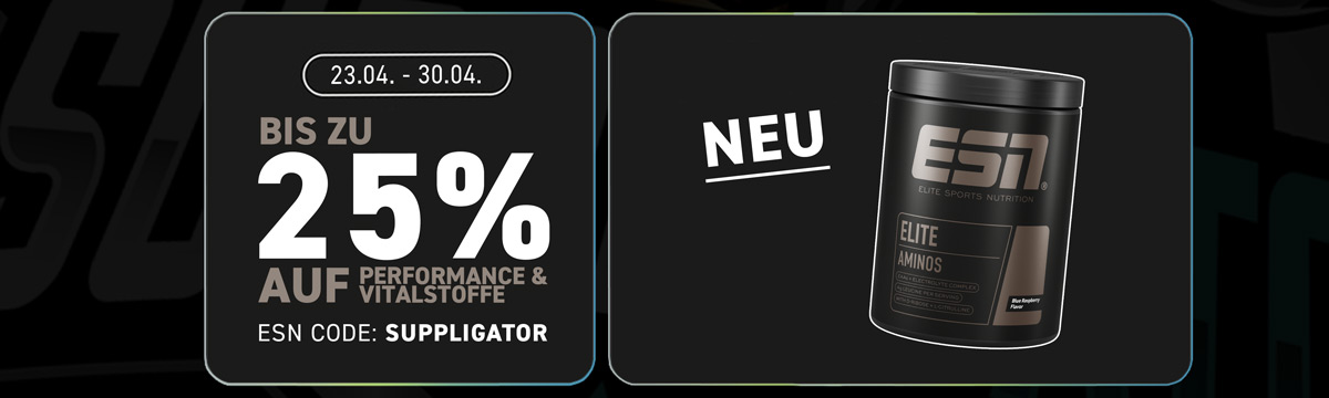 Sconto fino al 25% sui prodotti ESN Vitalstoffe e Performance + Lancio di Elite Aminos