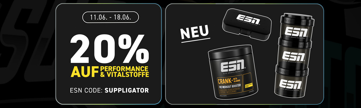 Sconto del 20% sui prodotti per il rendimento e sulle sostanze vitali di ESN in occasione del lancio del nuovo CRANK + Beta Alanina