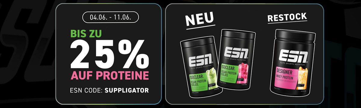 Fino al 25% di sconto con la promozione sulle proteine ESN + lancio di ISOCLEAR vegano