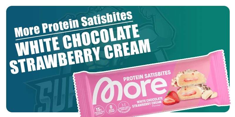 More Protein Satisbites Crema al cioccolato bianco e fragola 🍓🥛
