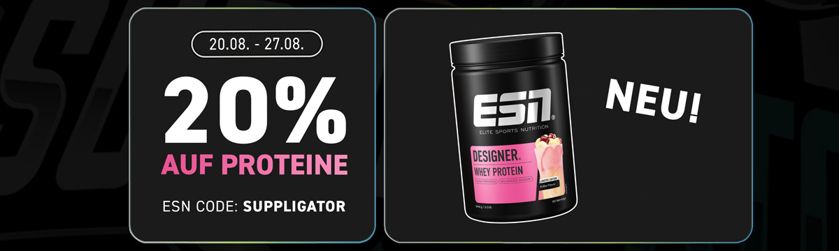 Sconto del 20% sulle proteine da ESN in occasione del lancio del nuovo Designer Whey KiBa