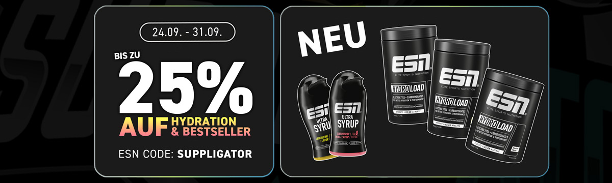 Fino al 25% di sconto su ESN per l’idratazione e promozione sui prodotti più venduti – Novità: Hydroload!
