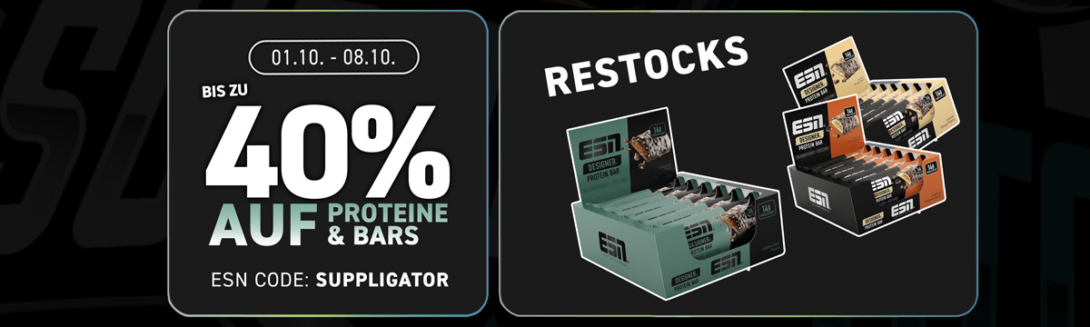 Fino al 40% di sconto sulla promozione ESN Proteine & Barrette + barretta personalizzata al panpepato