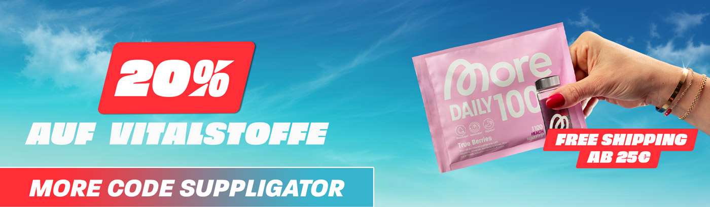 20% di sconto su tutti i prodotti More Vitalstoffe + spedizione gratuita a partire da 25 euro