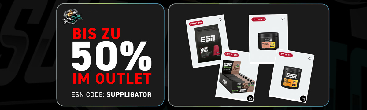 Fino al 50% di sconto sulle barrette ESN Designer e altro ancora nell’Outlet con il codice ESN SUPPLIGATOR