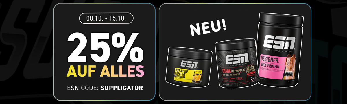 Settimana olimpica ESN con il 25% di sconto su tutto + Designer Whey Peanut Butter Cup + Offerte speciali