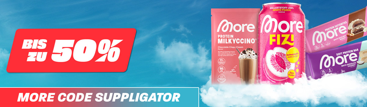 Sconto fino al 50% su More + Lancio delle barrette proteiche al cioccolato bianco e cocco
