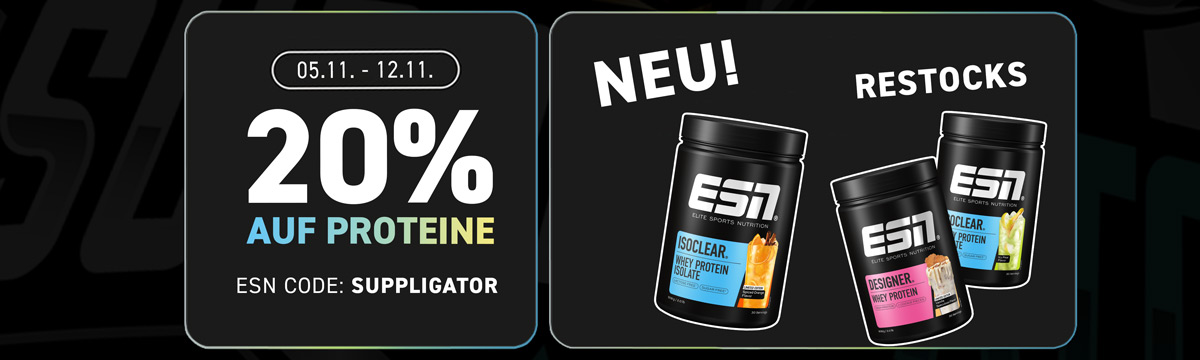 20% di sconto sulle proteine da ESN con i migliori rifornimenti