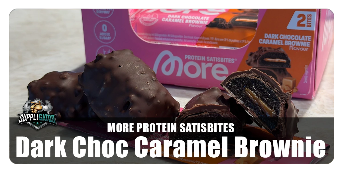 Recensione del brownie al cioccolato fondente e caramello di More Satisbites