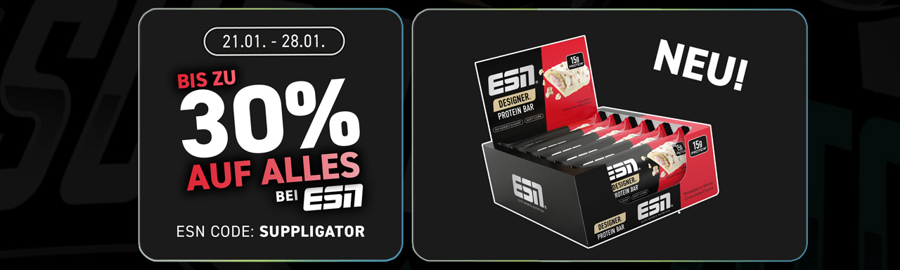 Fino al 30% di sconto su tutto da ESN + nuovo gusto Designer Bar