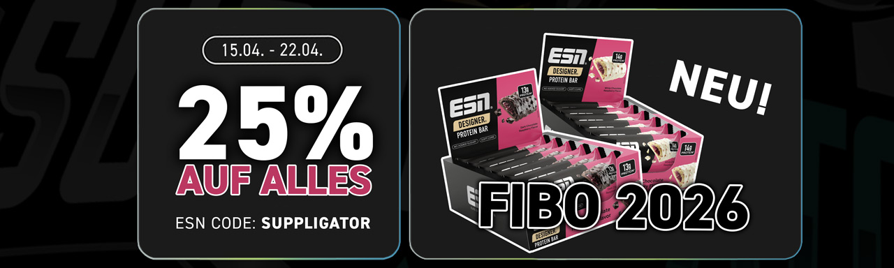 Promozione ESN FIBO 2026 con il 25% di sconto su tutto e nuove barrette firmate