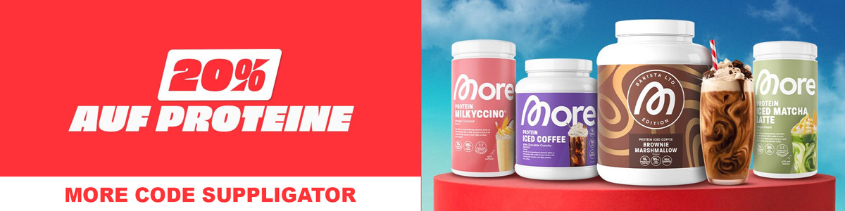 20% di sconto su More Proteine con nuovi prodotti e tanti rifornimenti