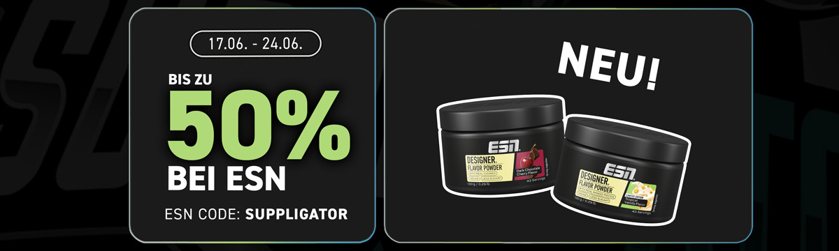 Fino al 50% di sconto sui prodotti ESN Food & Flavor & Fan