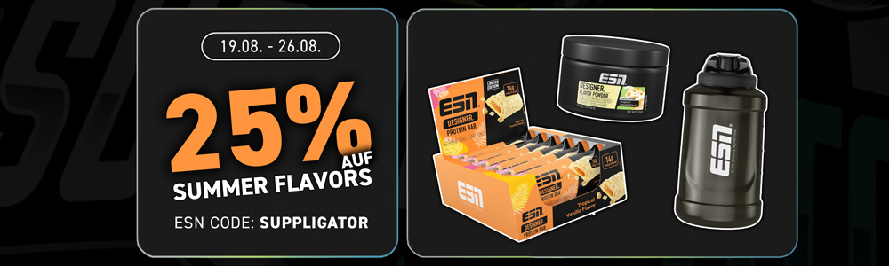 Promozione ESN Summer Flavors con il 25% di sconto su ISOCLEAR, Whey e altro ancora!